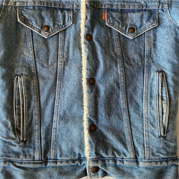Vintage 70’s Levi’s Sherpa Denim Trucker Jacket - Picture 12 of 16